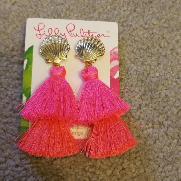 Lilly Pulitzer Jewelry - Lilly Pulitzer shell yeah tassel earings
